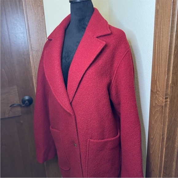 FINAL MARKDOWN! Banana Republic Red Martina Wool Bouclé Coat - Multiple Sizes🔹 - Picture 10 of 16
